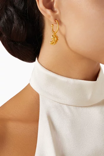 Anya Hoop Earrings in 24kt Gold-plated Brass