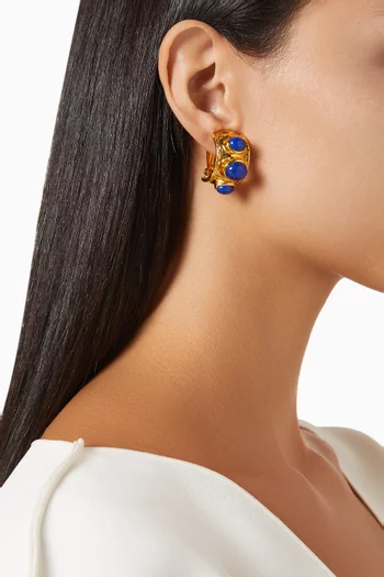 Nova Hoop Clip-on Earrings in 24kt Gold-plated Brass