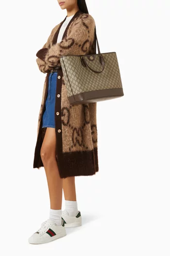 حقيبة يد أوفيديا متوسطة قنب سوبريم بشعار حرفي GG