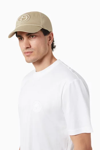 Tonal Logo Baseball Cap in Stretch Cotton