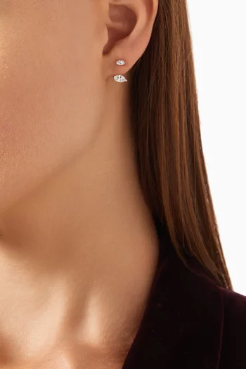 Marquise-cut Diamond Slider Earrings in 18kt White Gold