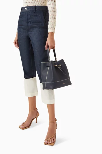Midi Lana Osette Bucket Bag in Leather
