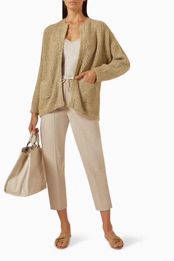 Yaqui Oversized Cardigan in Lurex-knit