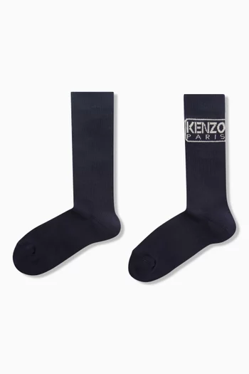 Logo Socks in Cotton Blend