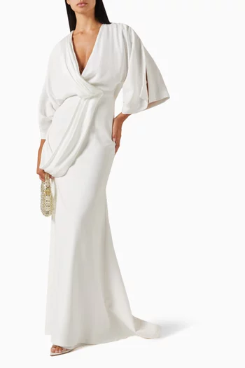 Sash Gown in Crepe
