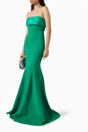 Strapless Gown in Crepe