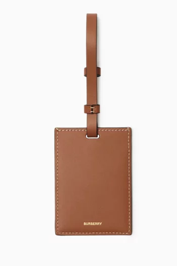 Check Luggage Tag in Faux Leather