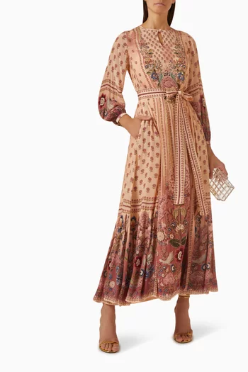 Isbah Belted Tunic in Crepe