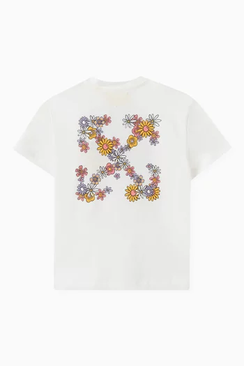 Lilac Flowers T-Shirt in Cotton