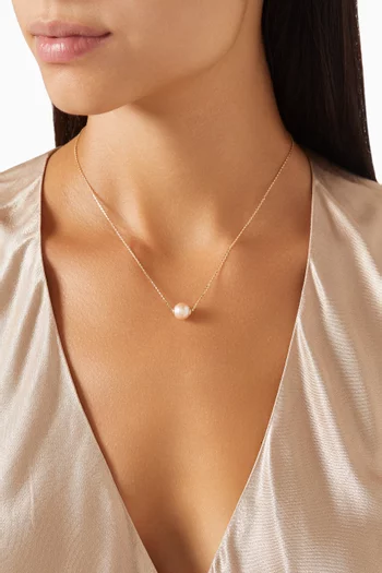 Kiku Freshwater Pearl Necklace in 18kt Yellow Gold