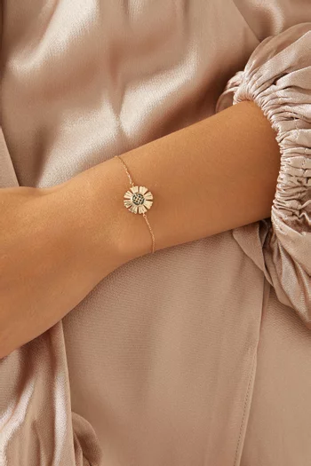 Farfasha Happy Sunkiss Diamond & Malachite Bracelet in 18kt Gold