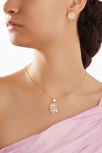 Farfasha Happy Sunkiss Diamond & Mother-of-Pearl Earrings in 18kt Gold