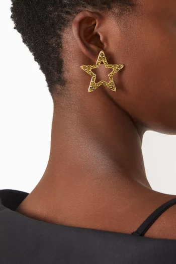 Melange Earrings in Gold-plated Brass
