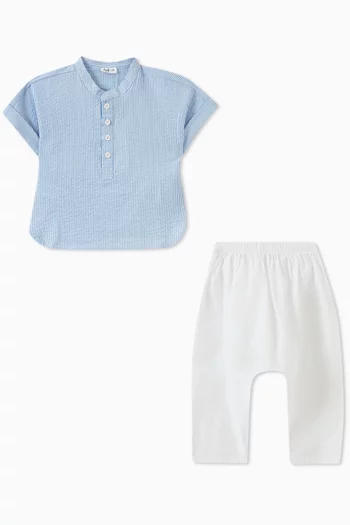 Shirt & Pants Set in Cotton