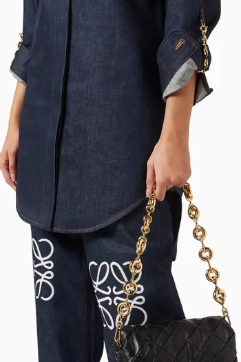 Chunky Donut Bag Strap in Metal