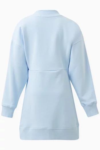 Relaxed Logo Sweatshirt Dress in Cotton