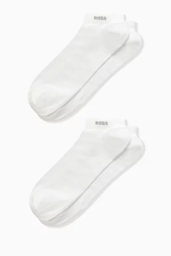 Logo Ankle Socks Cotton-blend, Set of 2