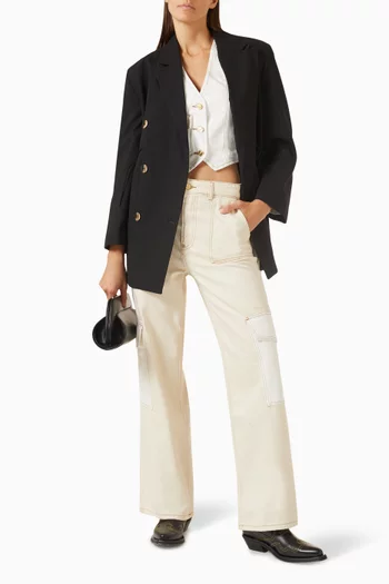 Drapey Oversized Blazer in Viscose-blend