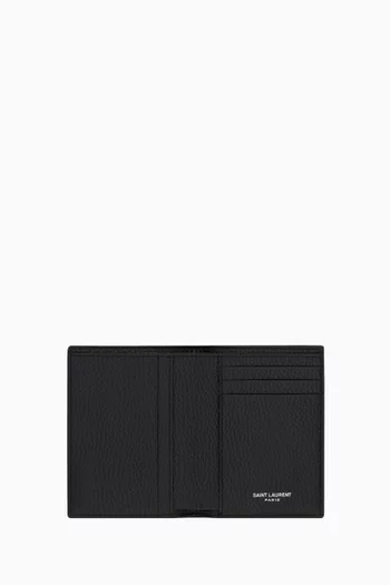 Tiny Cassandre East/West Cardholder in Grained Leather