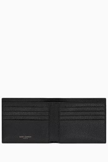 Tiny Cassandre East/West Wallet in Grained Leather