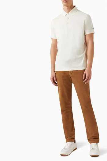 Mercerized Slim-fit Polo T-shirt in Cotton-jersey