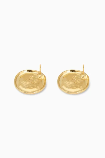 Blair Enamel Stud Earrings in 18kt Gold-plated Bronze