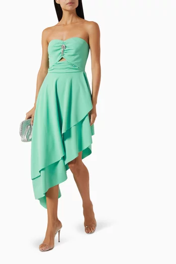 Kienna Crystal-embellished Asymmetric Dress