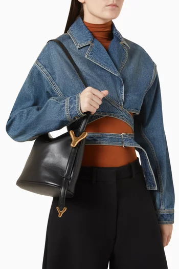 Small YY Sac Shoulder Bag in Leather