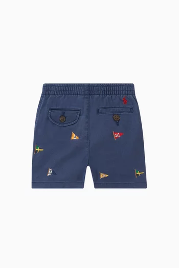 Polo Prepster Embroidered Shorts in Cotton