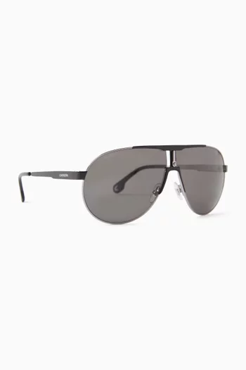 1005/S Pilot Sunglasses in Stainless Steel