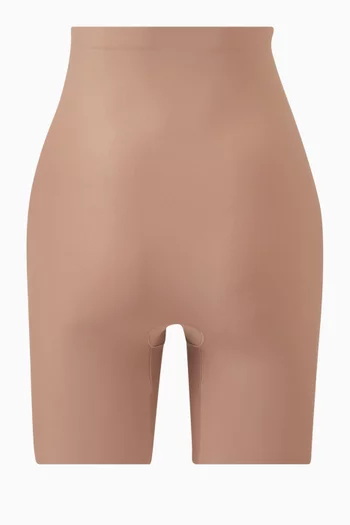 High-Waist Shorts in Stretch Nylon