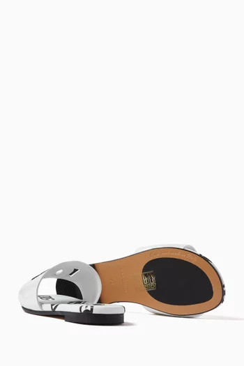 Logo Sandals in Leather