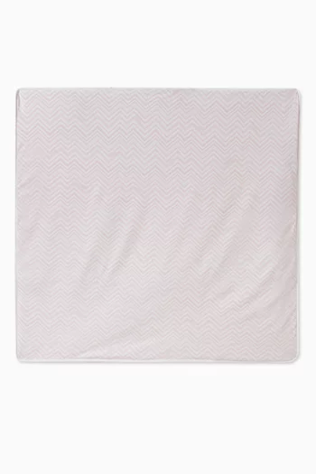 Chevron Pattern Blanket in Cotton