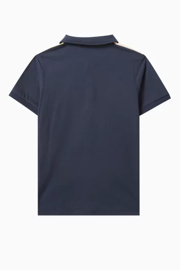 Colour-block Polo Shirt in Cotton
