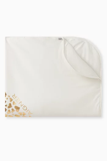 Foil Logo Baby Blanket in Pima Cotton