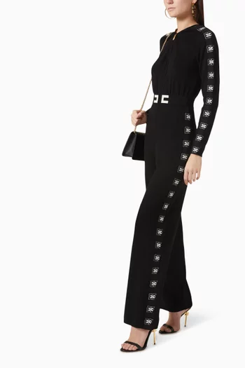 Logo Band Jumpsuit in Viscose-jersey