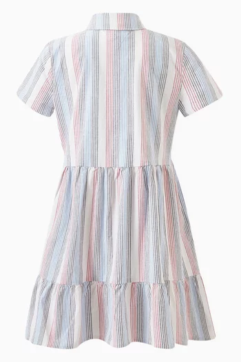 Striped Shirt Dress in Cotton