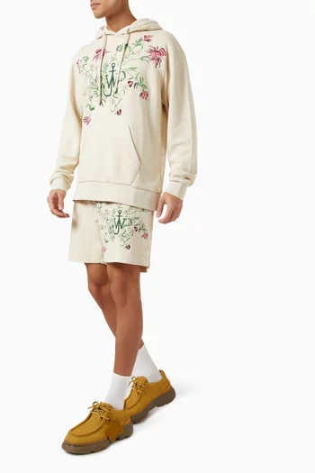x Pol Anglada Embroidered Shorts in Loopback Jersey