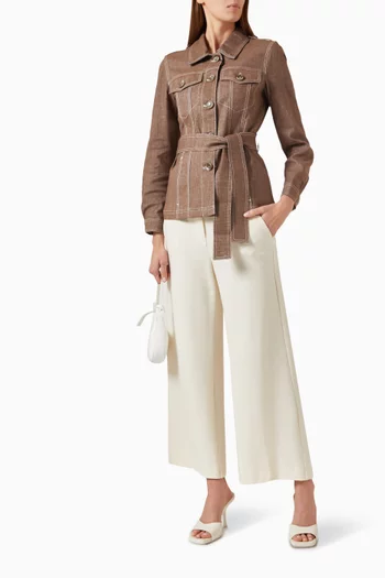 Belted Outdoor Jacket in Cotton