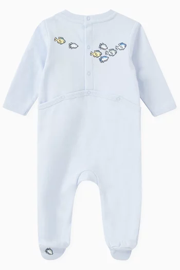 Printed Sleepsuit in Cotton