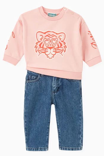 Tiger Sweatshirt in Cotton Fleece