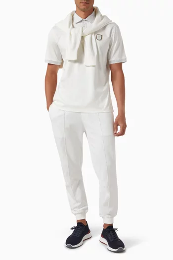 Tennis Logo Polo Shirt in Cotton