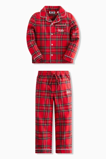 Plaid Pajama Set in Brushed Cotton