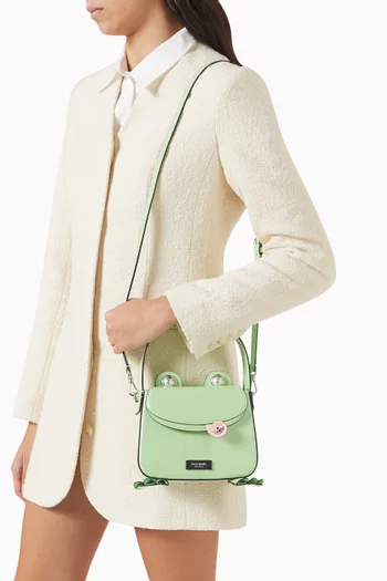 3D Frog Hobo Bag in Patent Leather