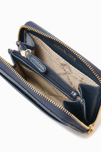 Jet Set Charm Zip Wallet in Leather