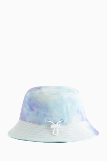 Glow-In-The-Dark Skeleton Bucket Hat in Cotton Terry