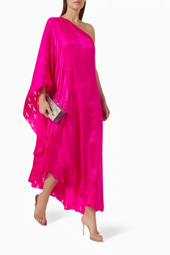One-shoulder Dress in Silk