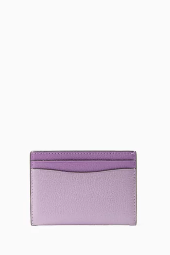 Essential Colour-block Card Case in Leather