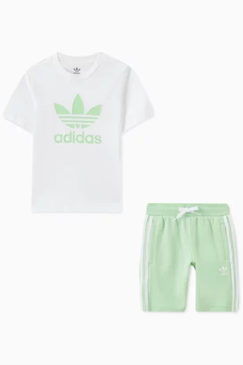 Adicolor T-shirt & Shorts Set in Cotton