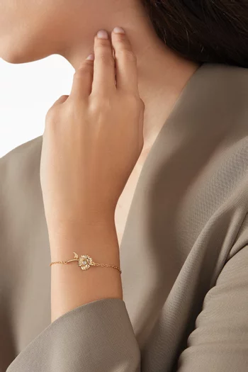 Daisy Slider Bracelet in Gold-plated Brass